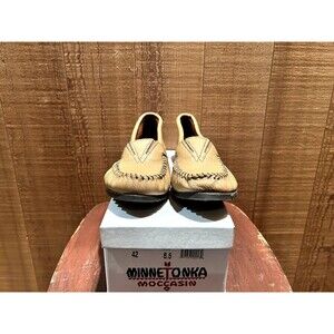 Minnetonka 42 Women's Slippers Size 8.5 Mocha Deerskin Leather